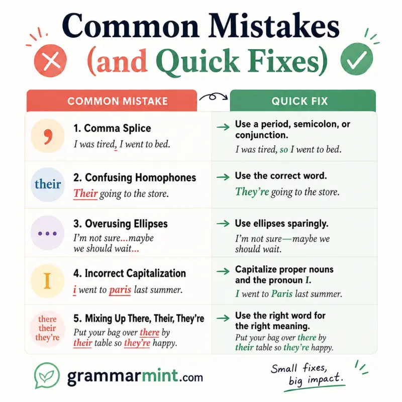 Common Mistakes (and Quick Fixes)