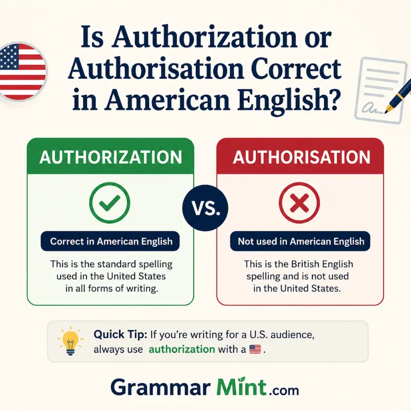 Is Authorization or Authorisation Correct in American English?
