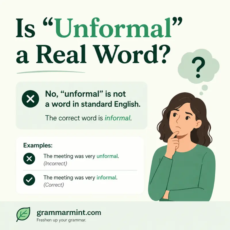Is “Unformal” a Real Word?