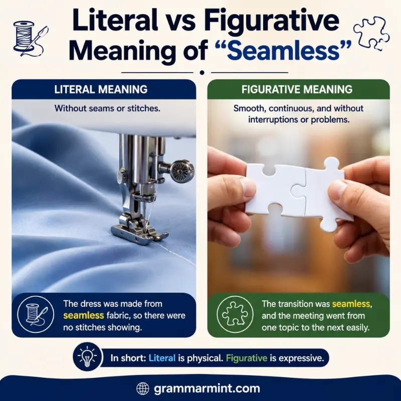 Literal vs Figurative Meaning of “Seamless”