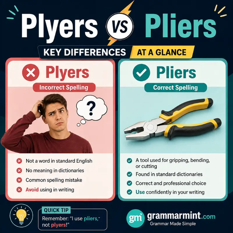 Plyers vs Pliers: Key Differences at a Glance