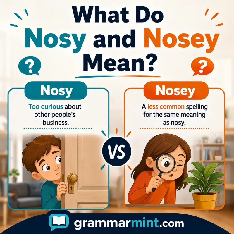 What Do Nosy and Nosey Mean?