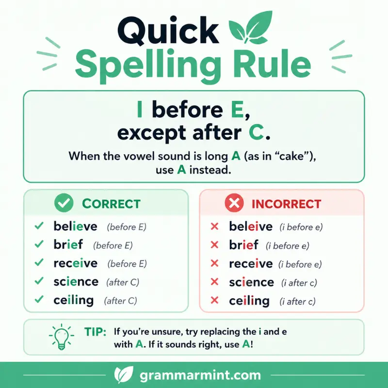 Quick Spelling Rule