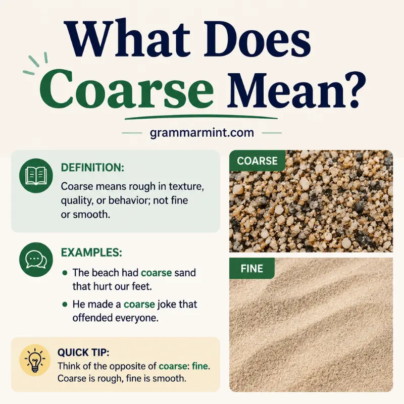 What Does Coarse Mean?