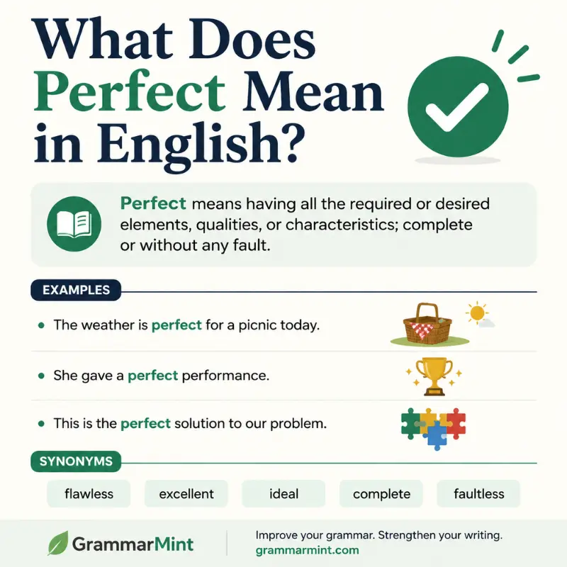 What Does Perfect Mean in English?