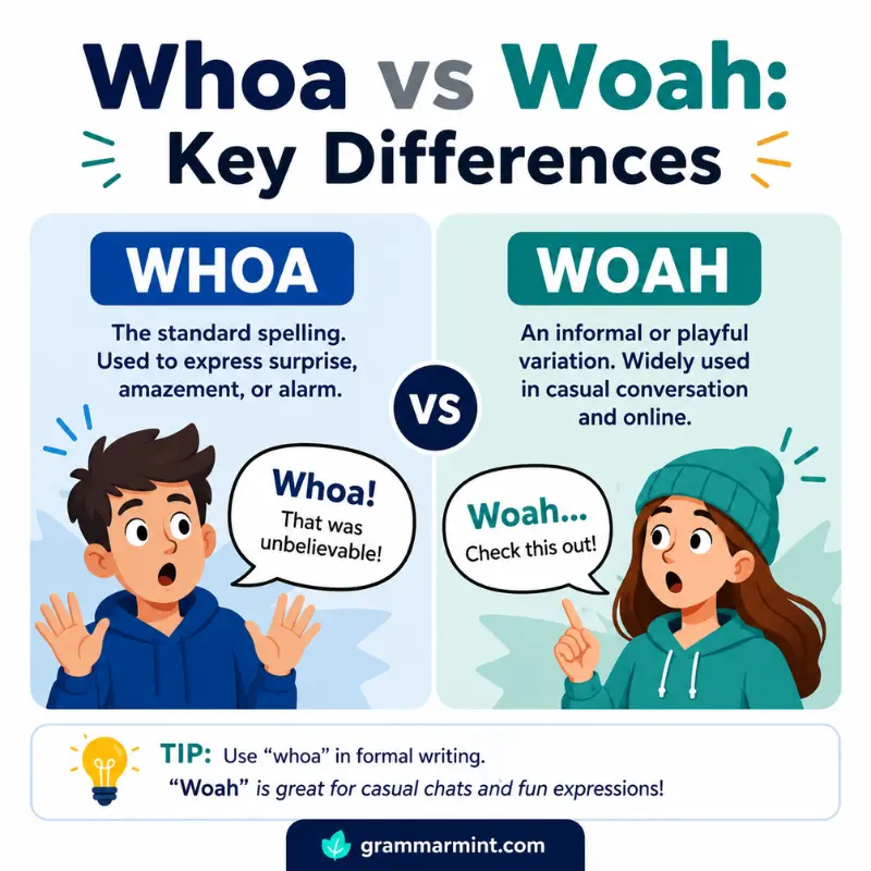 Whoa vs Woah: Key Differences