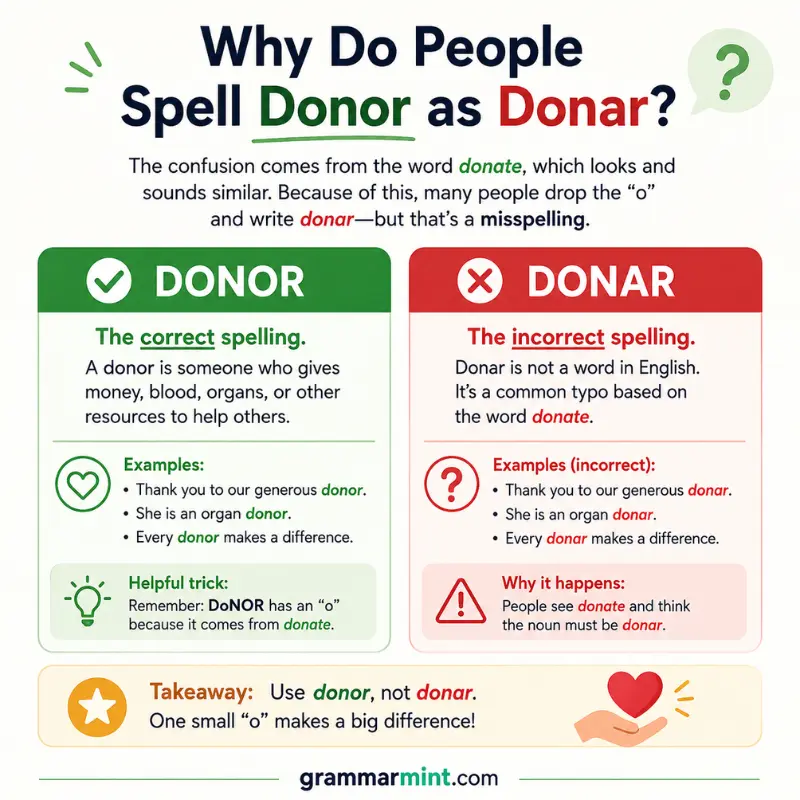 Why Do People Spell Donor as Donar?
