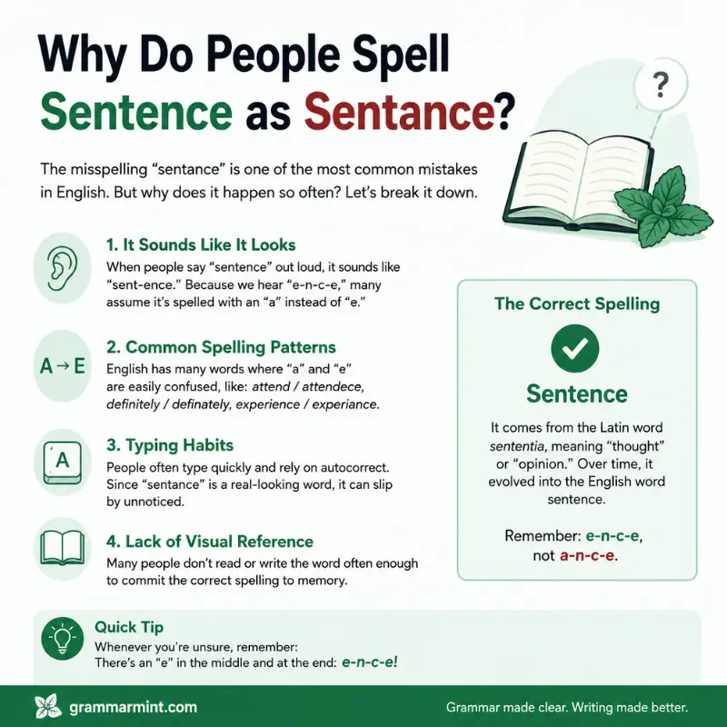 Why Do People Spell Sentence as Sentance?