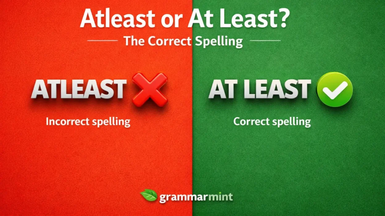 Atleast or At Least? The Correct Spelling