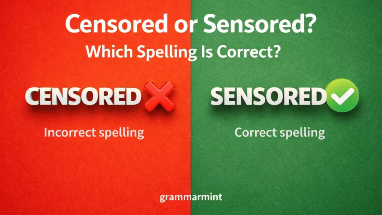 Censored or Sensored? Which Spelling Is Correct?