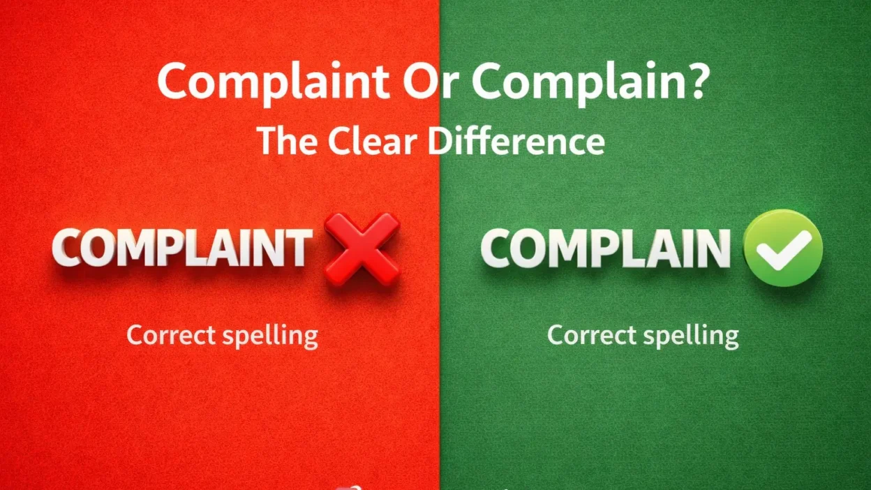 Complaint Or Complain? The Clear Difference
