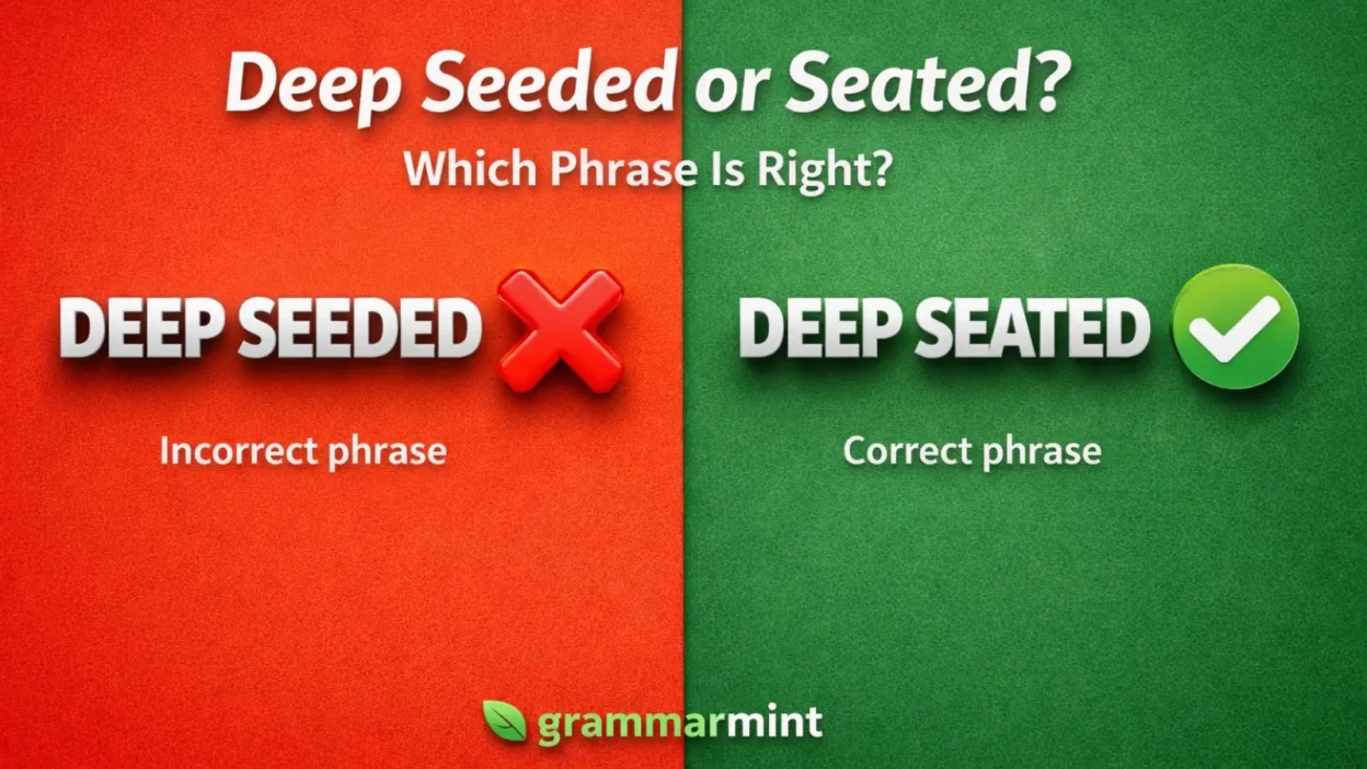 Deep Seeded or Seated? Which Phrase Is Right?