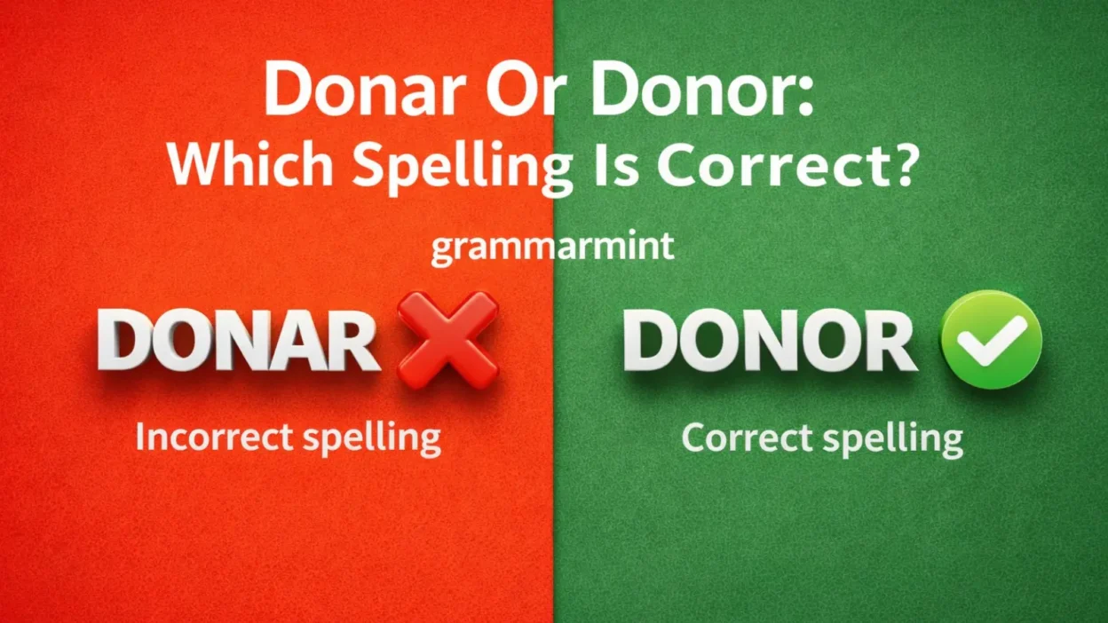 Donar Or Donor: Which Spelling Is Correct?