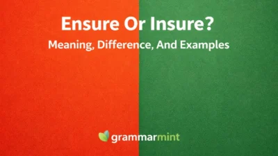 Ensure Or Insure? Meaning, Difference, And Examples