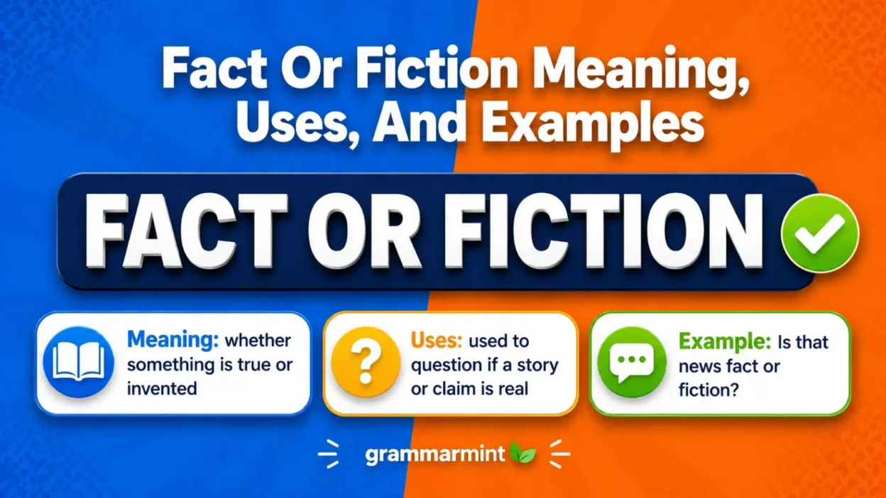Fact Or Fiction Meaning, Uses, And Examples