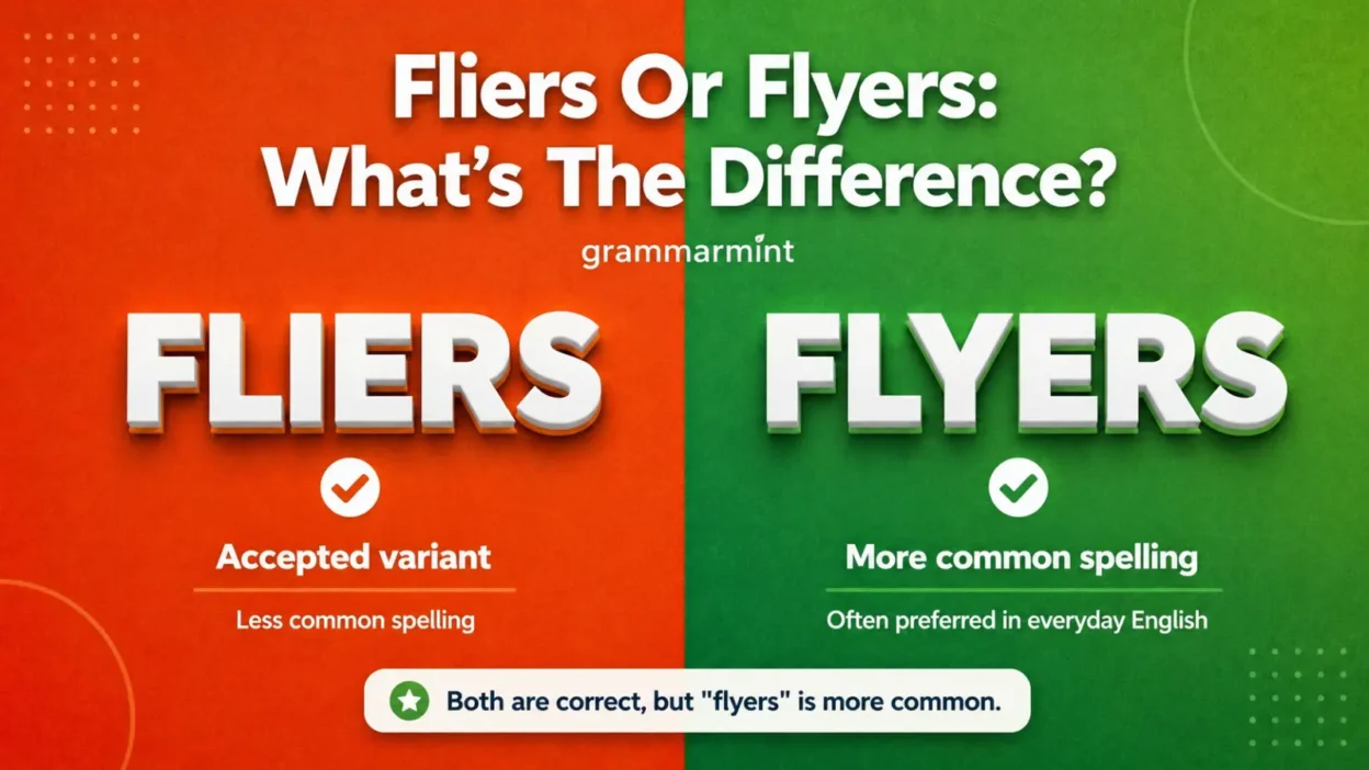 Fliers Or Flyers: What’s The Difference?