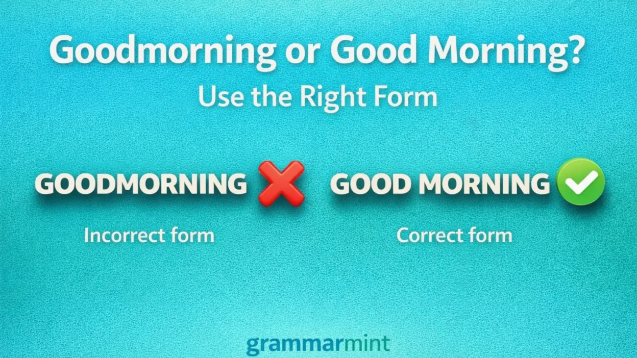 Goodmorning or Good Morning? Use the Right Form