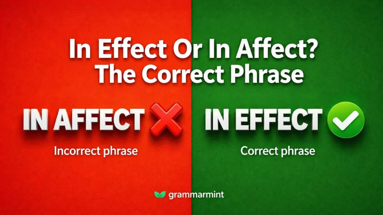In Effect Or In Affect? The Correct Phrase