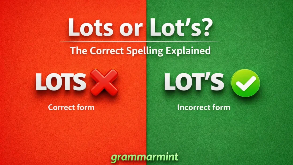 Lots or Lot’s? The Correct Spelling Explained
