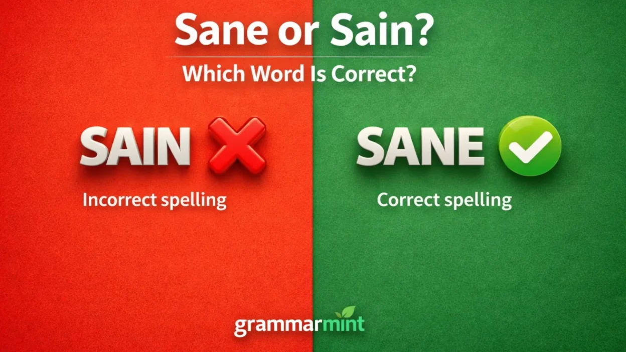 Sane or Sain? Which Word Is Correct?