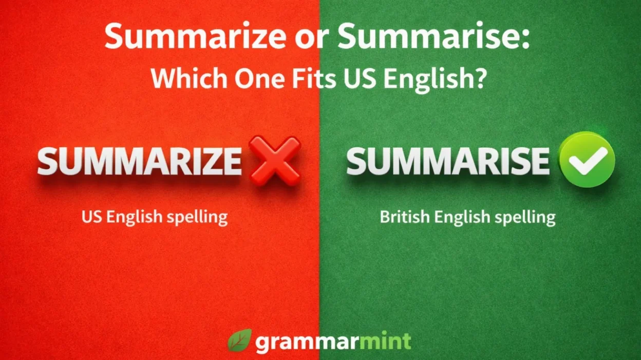 Summarize or Summarise: Which One Fits US English?