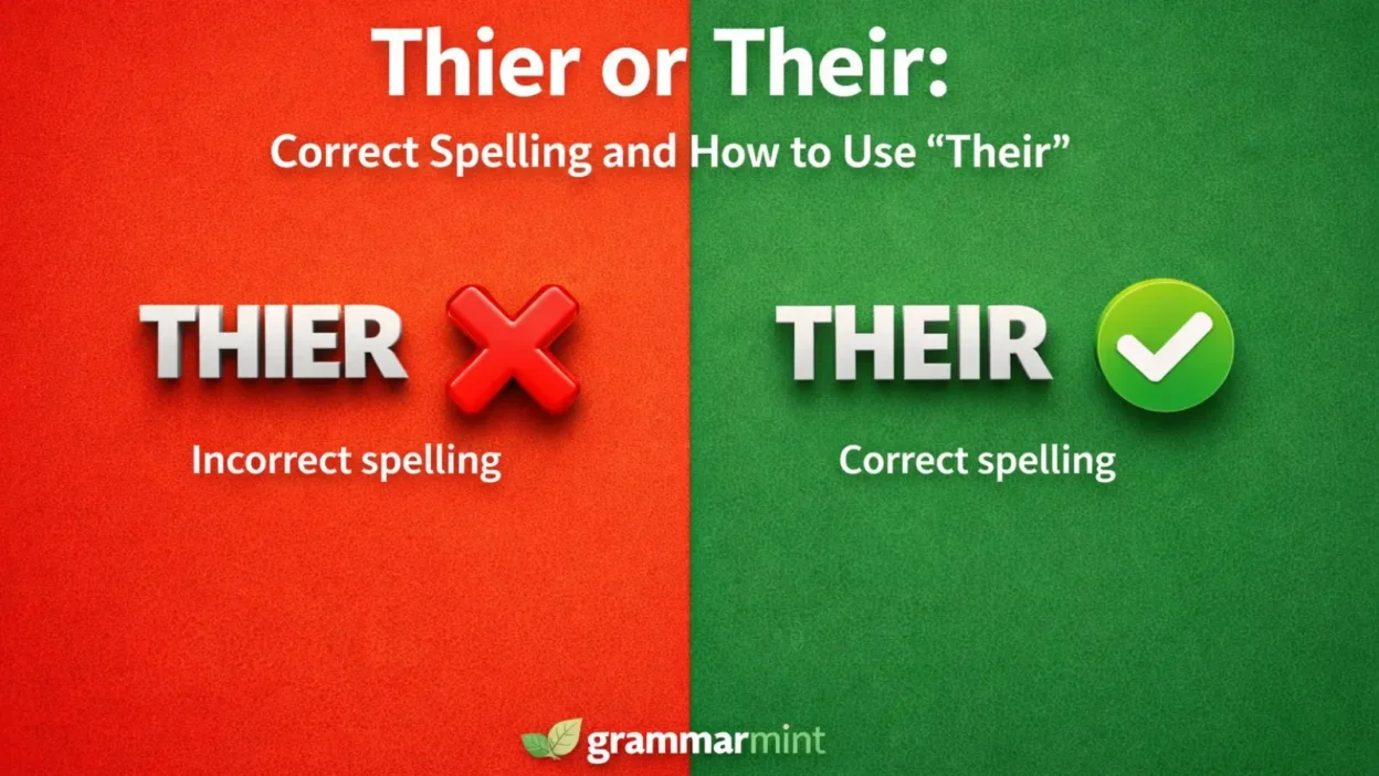 Thier or Their: Correct Spelling and How to Use “Their”