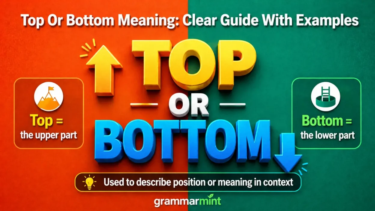 Top Or Bottom Meaning: Clear Guide With Examples