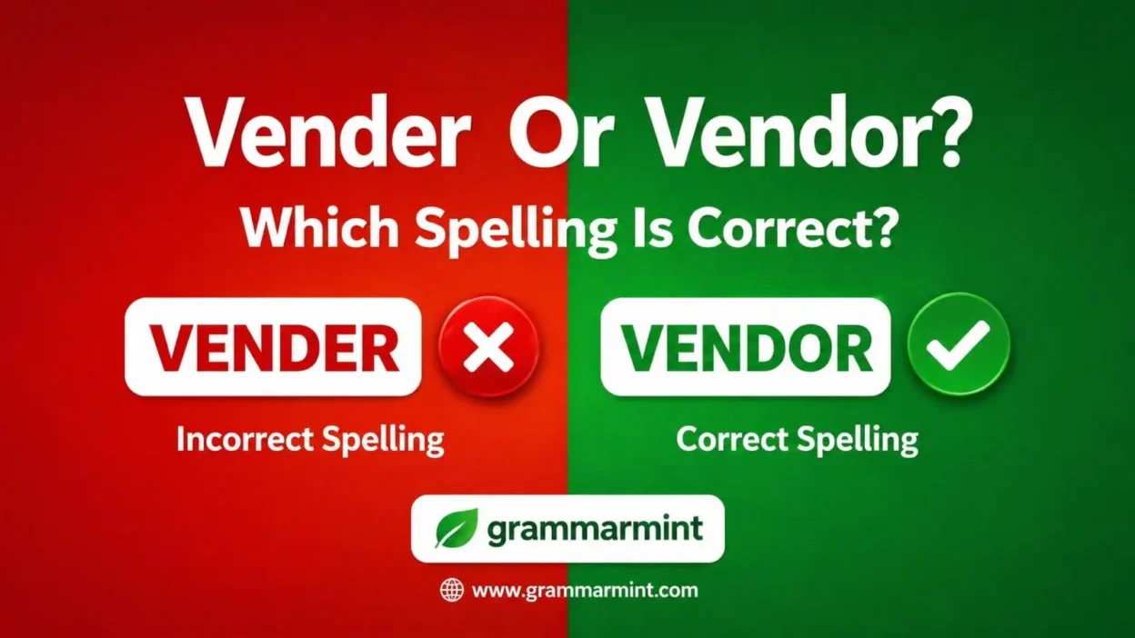 Vender Or Vendor? Which Spelling Is Correct?
