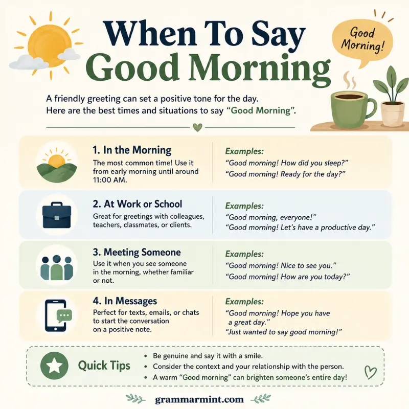 When To Say Good Morning