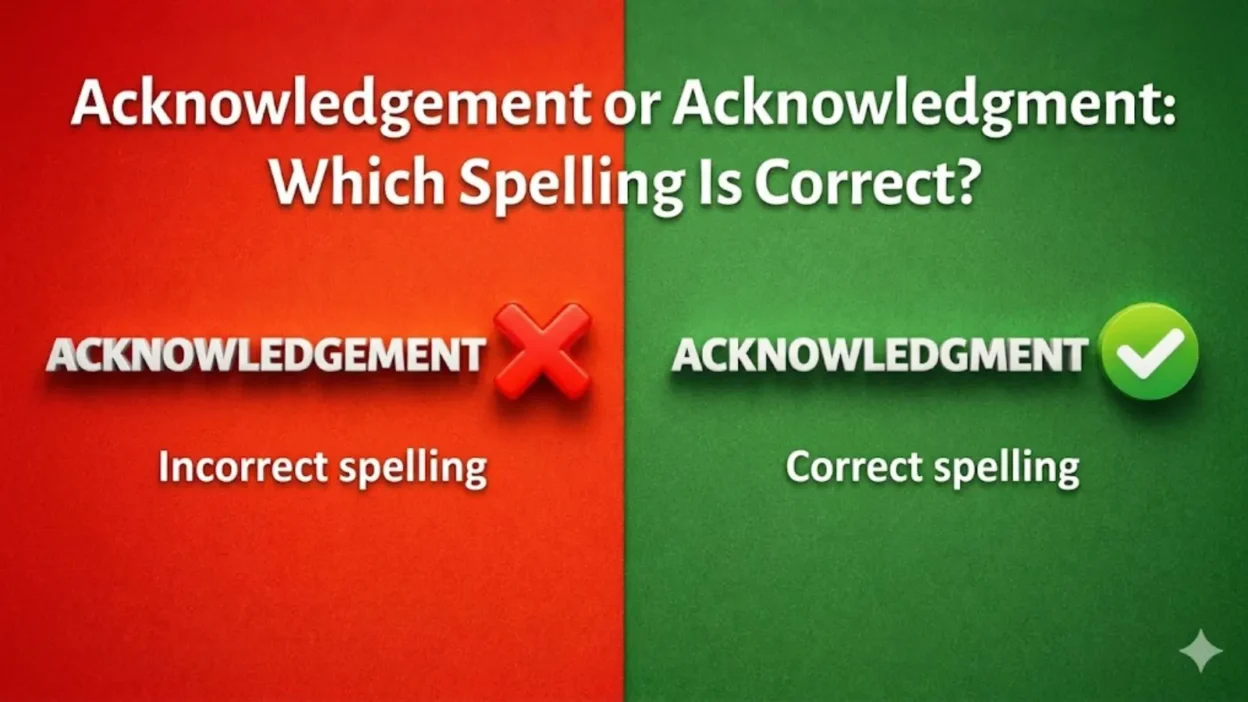 Acknowledgement or Acknowledgment: Which Spelling Is Correct?