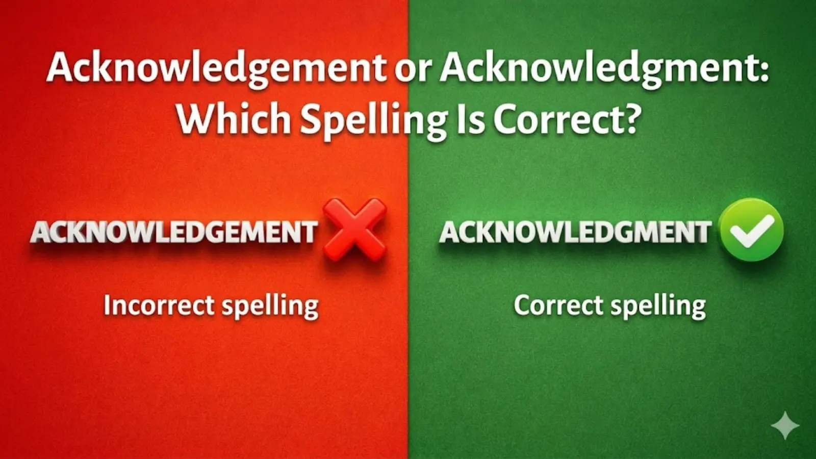 Acknowledgement or Acknowledgment: Which Spelling Is Correct ...