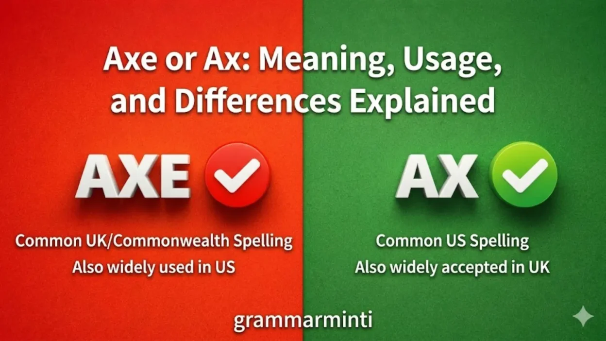 Axe or Ax : Meaning, Usage, and Real Differences Explained