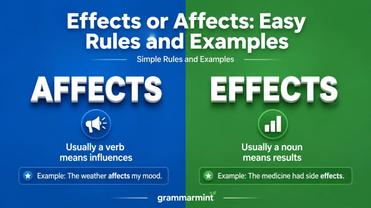 Effects or Affects: Easy Rules and Examples