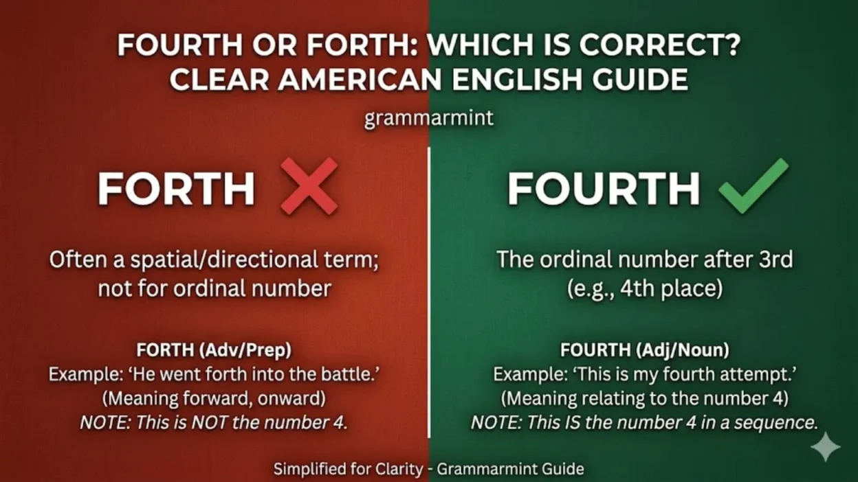 Fourth or Forth: Which Is Correct? Clear American English Guide