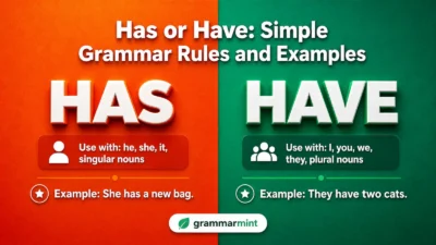 Has or Have: Simple Grammar Rules and Examples