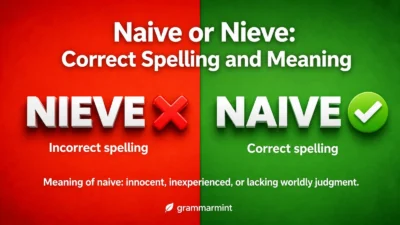 Naive or Nieve: Correct Spelling and Meaning