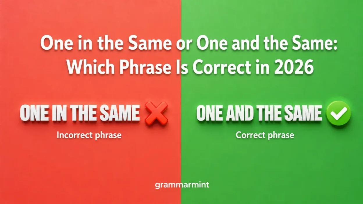 One in the Same or One and the Same: Which Phrase Is Correct in 2026