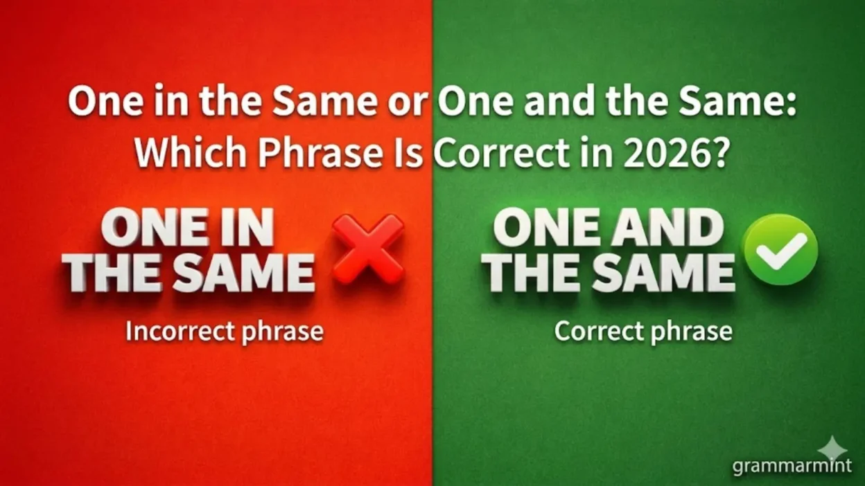 One in the Same or One and the Same: Which Phrase Is Correct in 2026