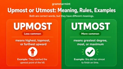 Upmost or Utmost: Meaning, Rules, Examples