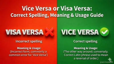 Vice Versa or Visa Versa: Correct Spelling, Meaning & Usage Guide