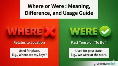 Where or Were : Meaning, Difference, and Usage Guide