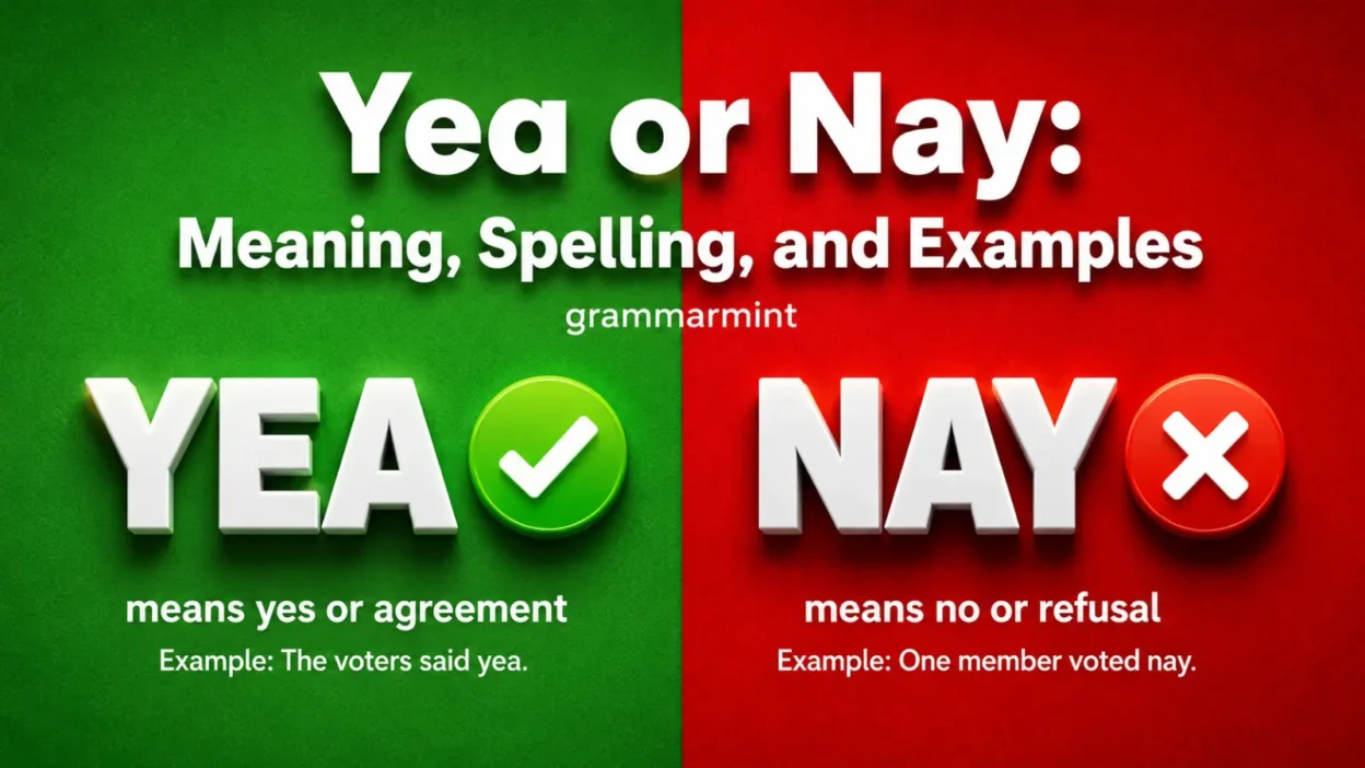 Yea or Nay: Meaning, Spelling, and Examples