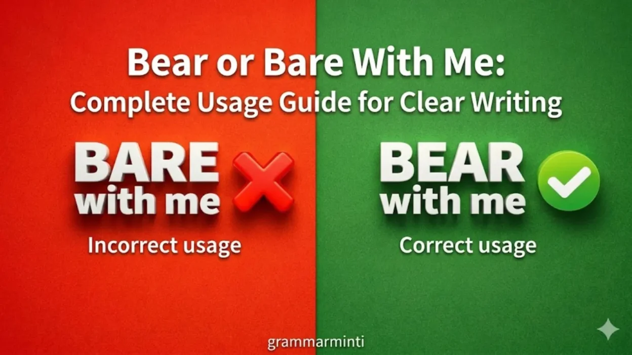 Bear or Bare With Me: Complete Usage Guide for Clear Writing