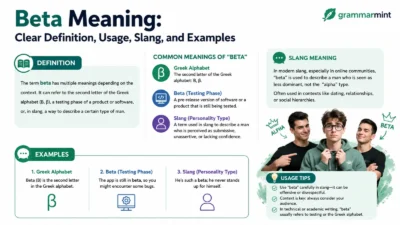 Beta Meaning: Clear Definition, Usage, Slang, and Examples