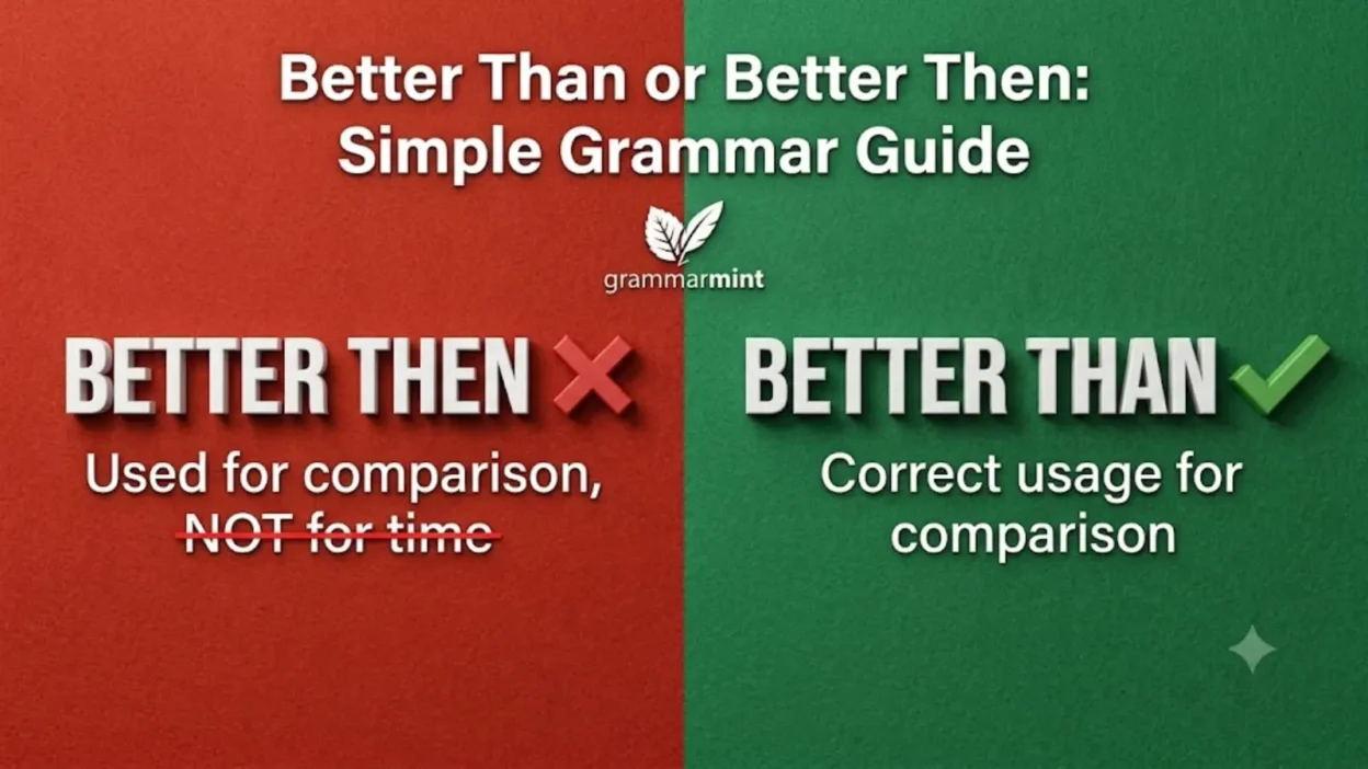 Better Than or Better Then: Simple Grammar Guide
