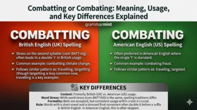 Combatting or Combating: Meaning, Usage, and Key Differences Explained