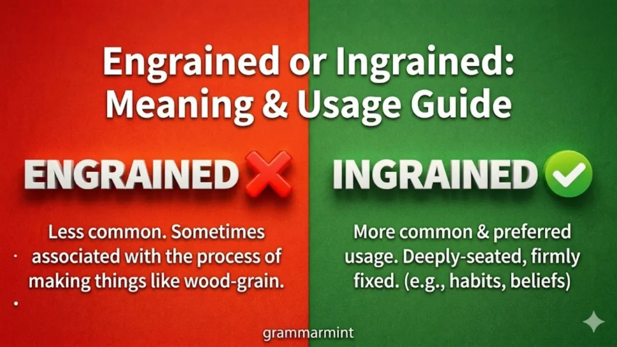 Engrained or Ingrained: Meaning & Usage Guide