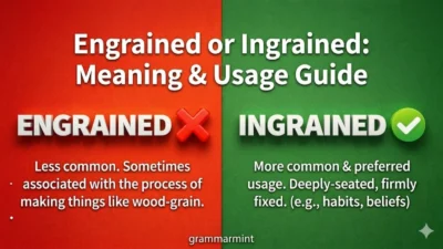 Engrained or Ingrained: Meaning & Usage Guide