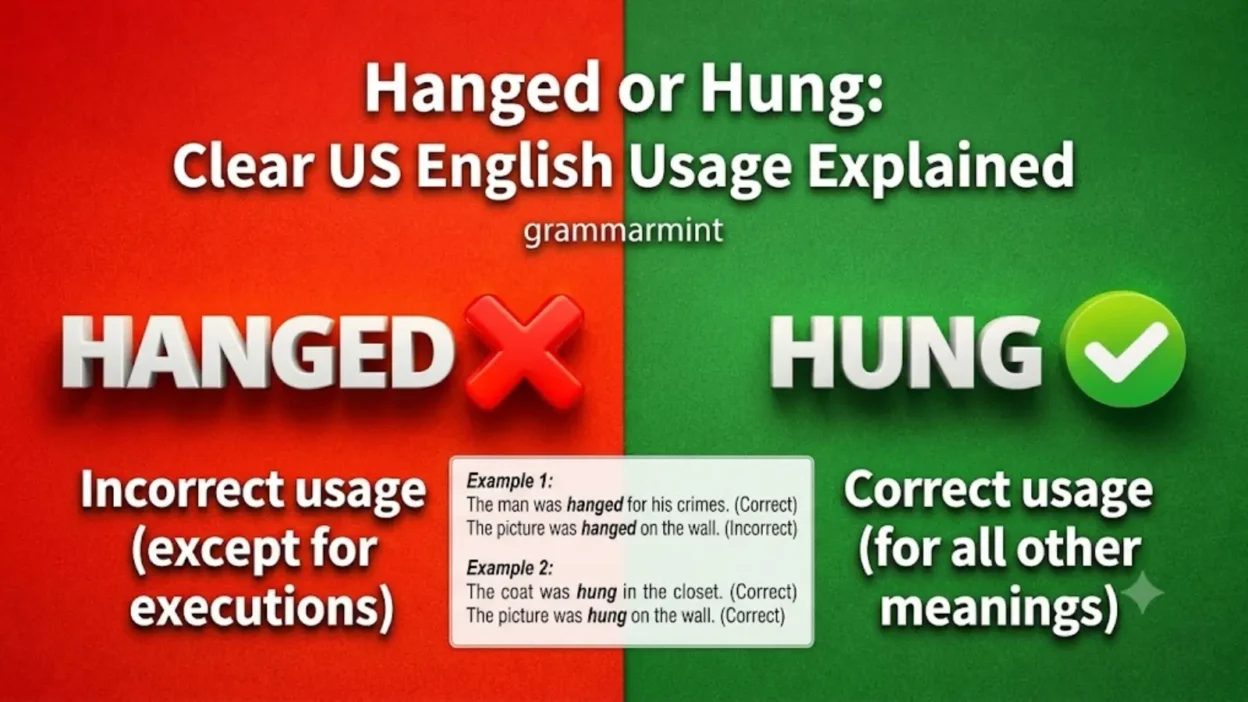 Hanged or Hung: Clear US English Usage Explained
