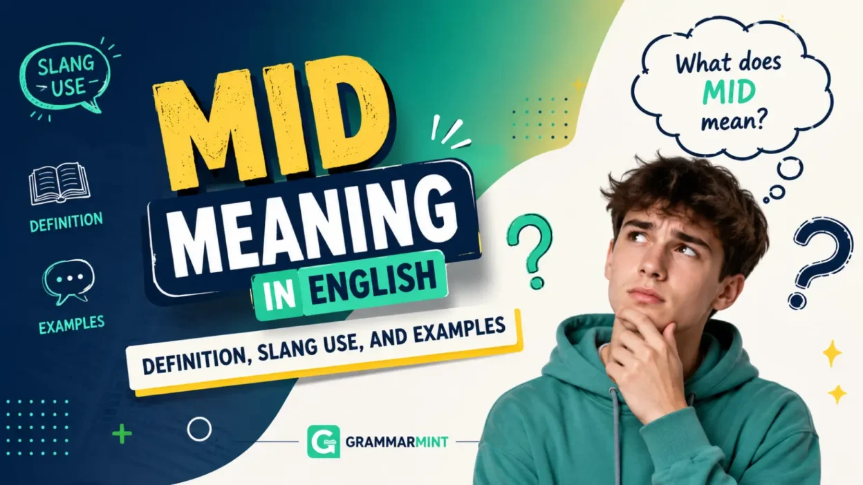 Mid Meaning in English: Definition, Slang Use, and Examples